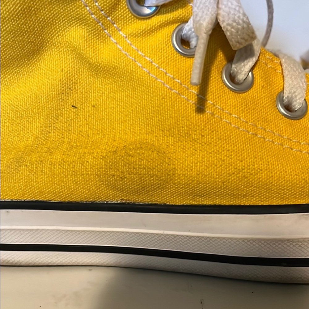 Converse Women's Yellow High-Top Sneakers - Picture 8 of 8